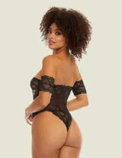 Black Strapless Bodysuit