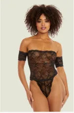 Black Strapless Bodysuit